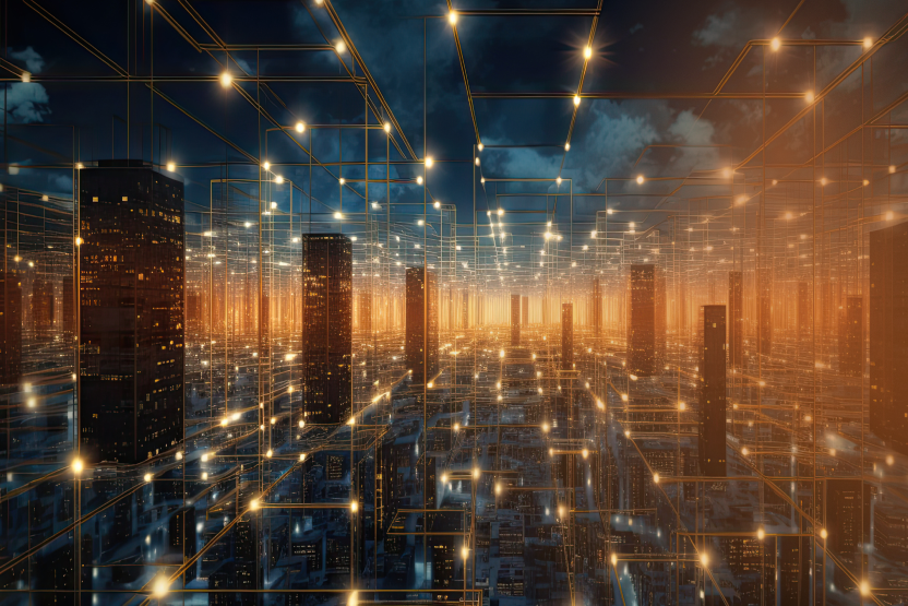 Illustration of cloud computing icons and mortgage documents symbolizing digital transformation in mortgage finance.