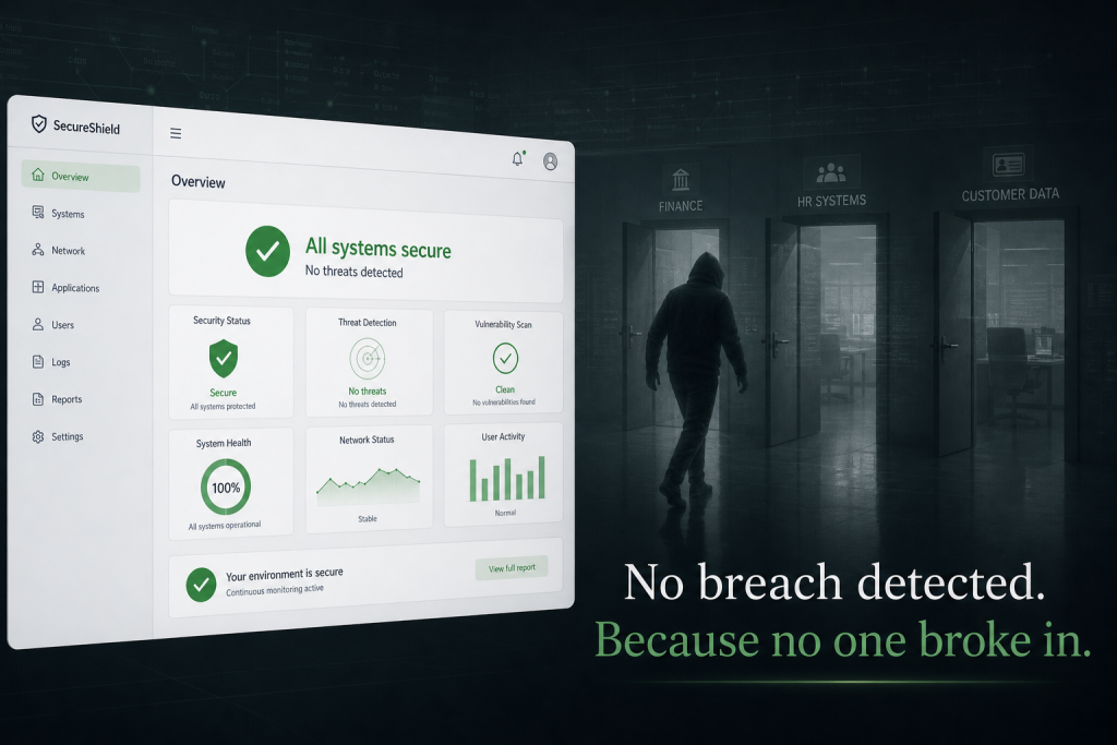 No breach detected. Because no one broke in.